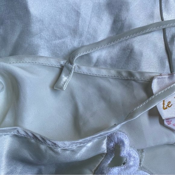 Vintage Le Boudoir Slip dress lingerie heart cut out  collar - Picture 8 of 9